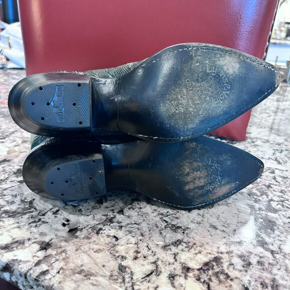 Vintage Green Lizard Cowboy Boots Code West Women’s - Size 7.5 - Picture 6 of 8